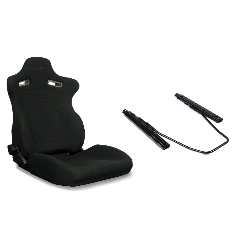 SAAS Drift Blade Seat (1) With Sliders Black ADR Compliant