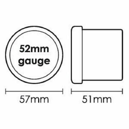 SAAS Water Temp 40 > 120 Deg C 52mm Analog Gauge Black Face Silver Rim 4 Colour