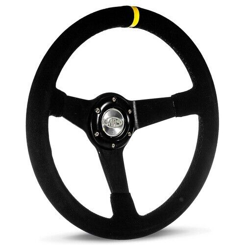 SAAS Steering Wheel Suede 350mm ADR Drifter Black Spoke