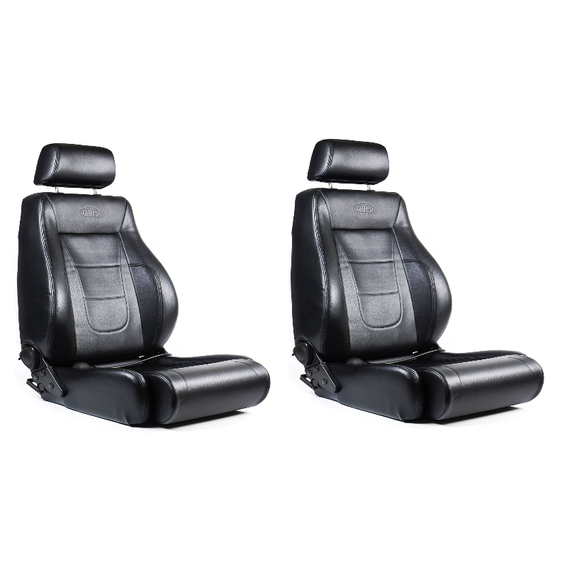 SAAS Trax 4X4 Seats (2) Black PU Leather ADR Compliant