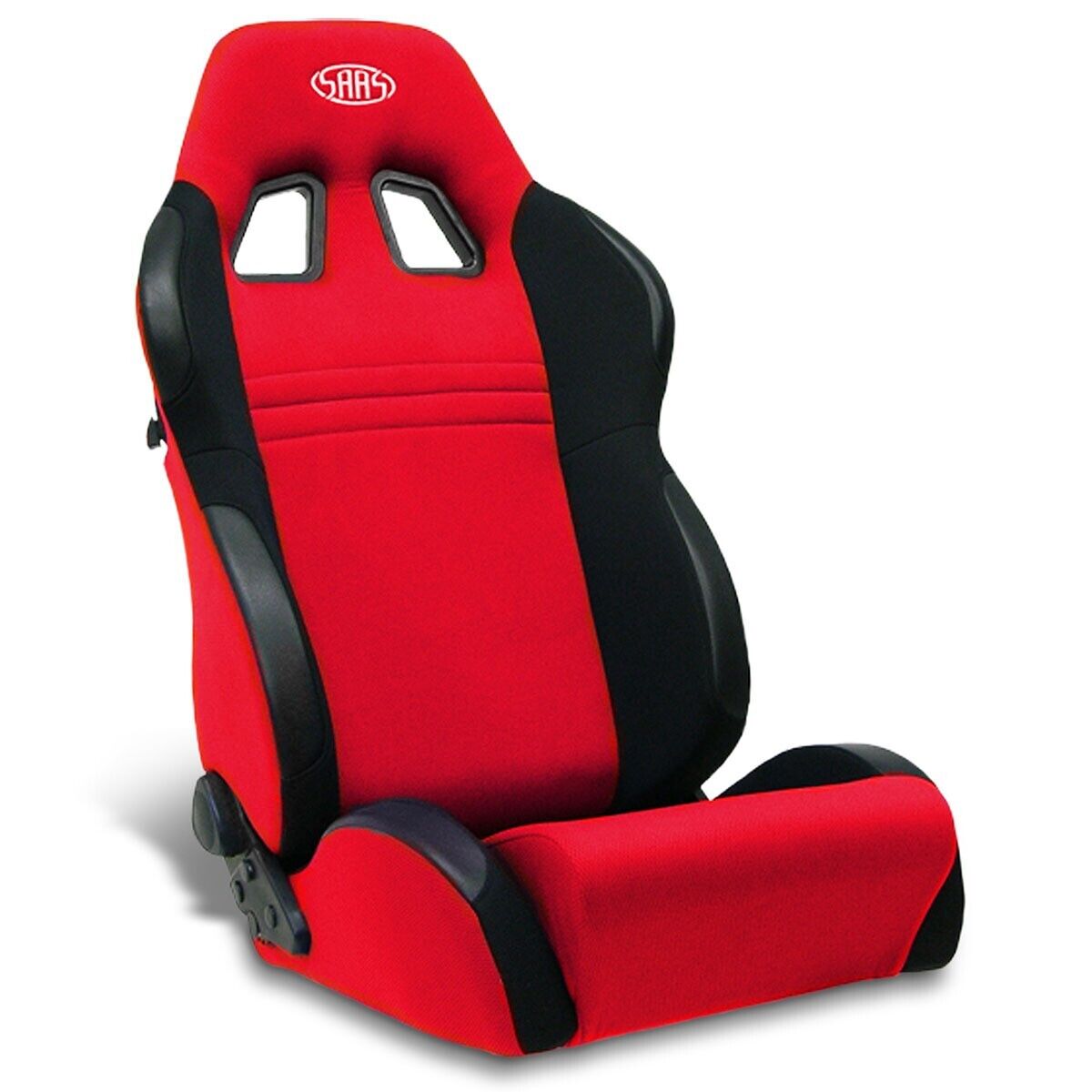 SAAS Vortek Seat (1) With Rails Dual Recline Black/Red ADR Compliant