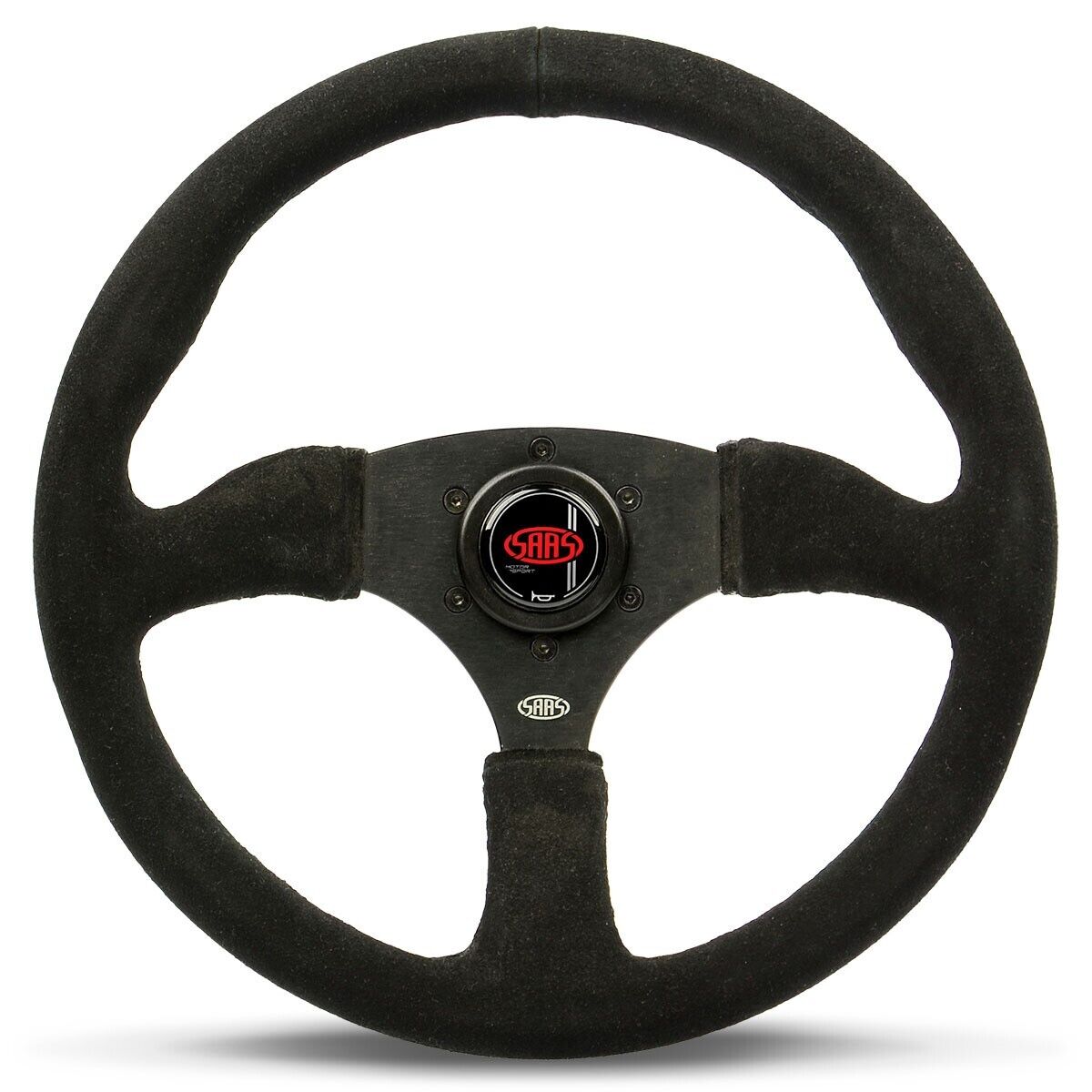 SAAS Steering Wheel Suede 14" ADR Tokyo Motorsport Black Spoke