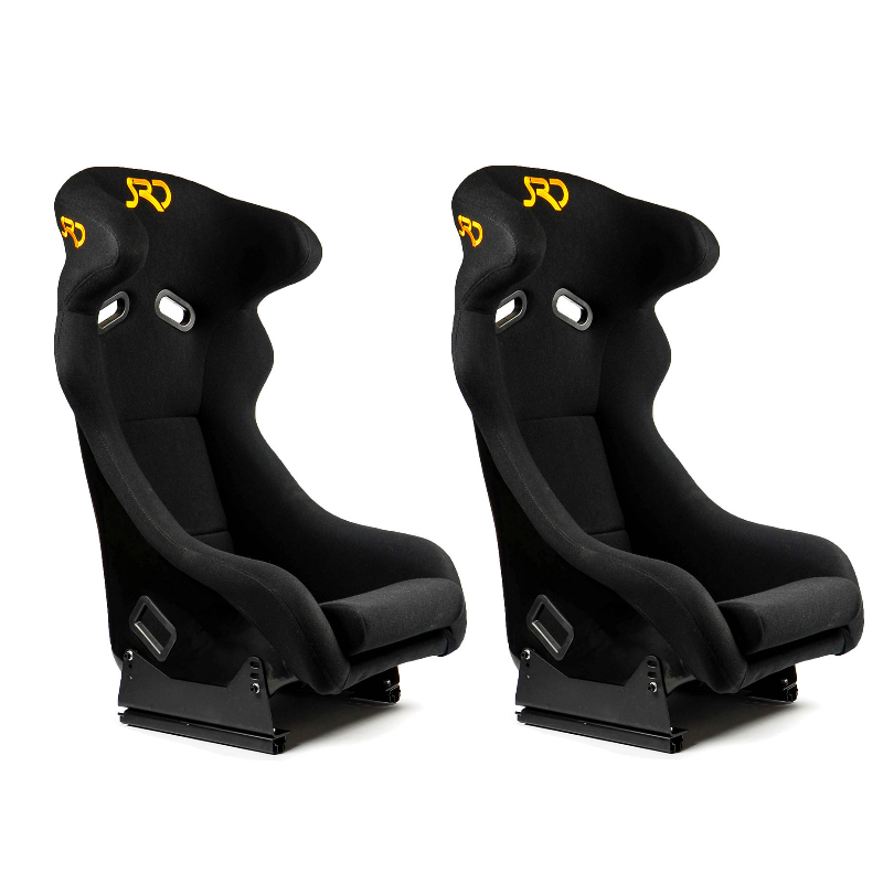 SAAS Universal SRD Seats (2) With Sliders SR3 Race Fixed Back Large