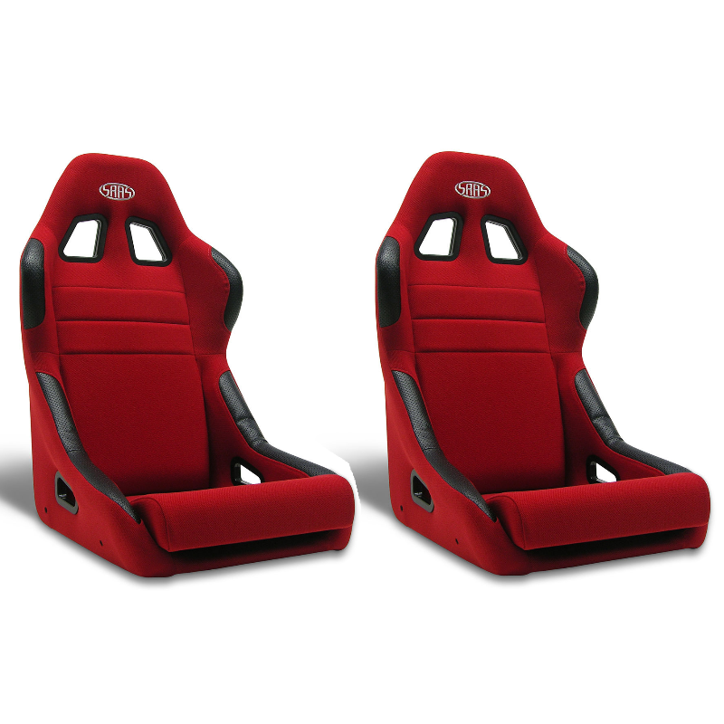 SAAS Universal Seats (2) Fixed Back Mach II Red ADR Compliant