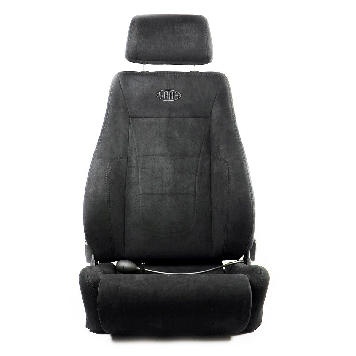 SAAS Trax 4X4 Seats (2) With Rails Black Water Repellant Cloth ADR Compliant