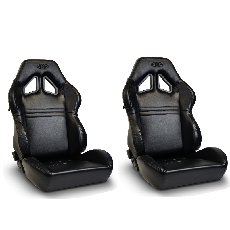 SAAS Universal Seats (2) Dual Recline Kombat Black PU Leather ADR Compliant