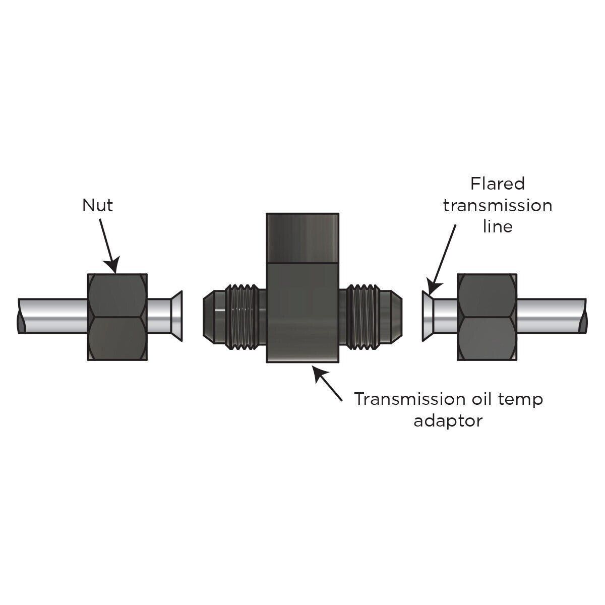 SGA1010 Trans Cooler T-Fitting Sender Adaptor suits 5/16 Metal Cooler Lines