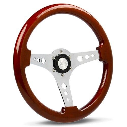 SAAS Steering Wheel Wood 350mm ADR Logano Chrome Spoke