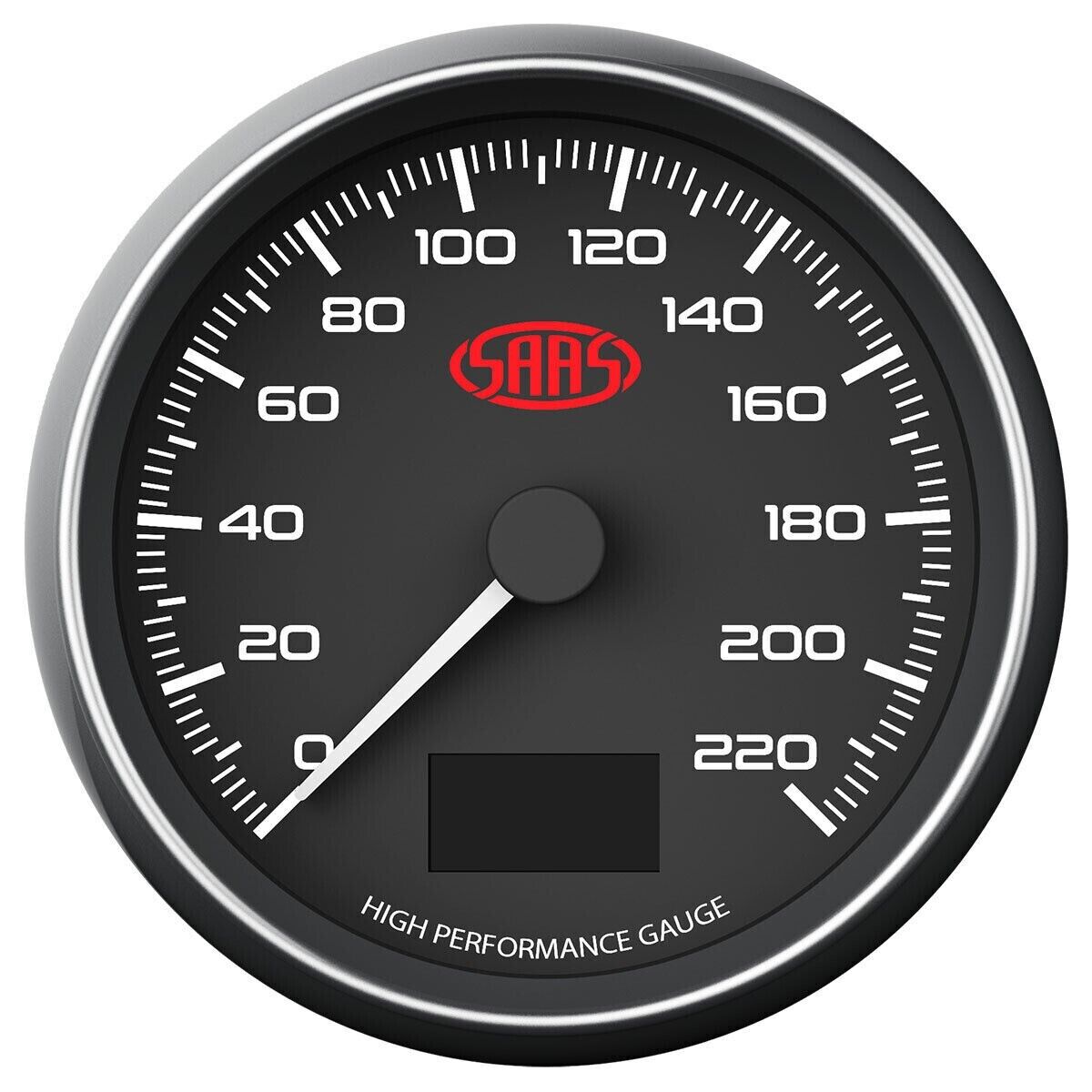 SAAS Speedometer Speedo for Muscle Series >220 Kph 3 1/2in / 90mm Dash Black