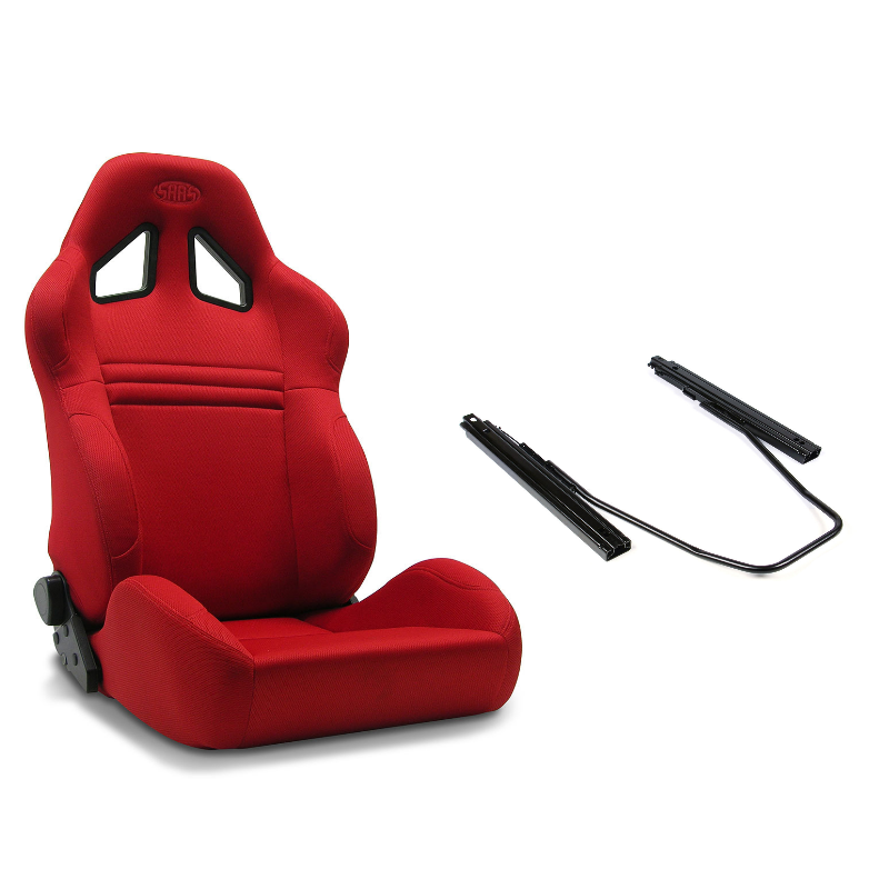 SAAS Kombat Seat (1) With Rails Dual Recline Red ADR Compliant