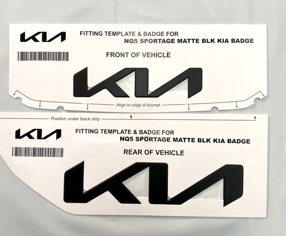 Genuine NQ5 Kia Sportage Matte Black Badge Kit Full Set Of 3 Front & Rear