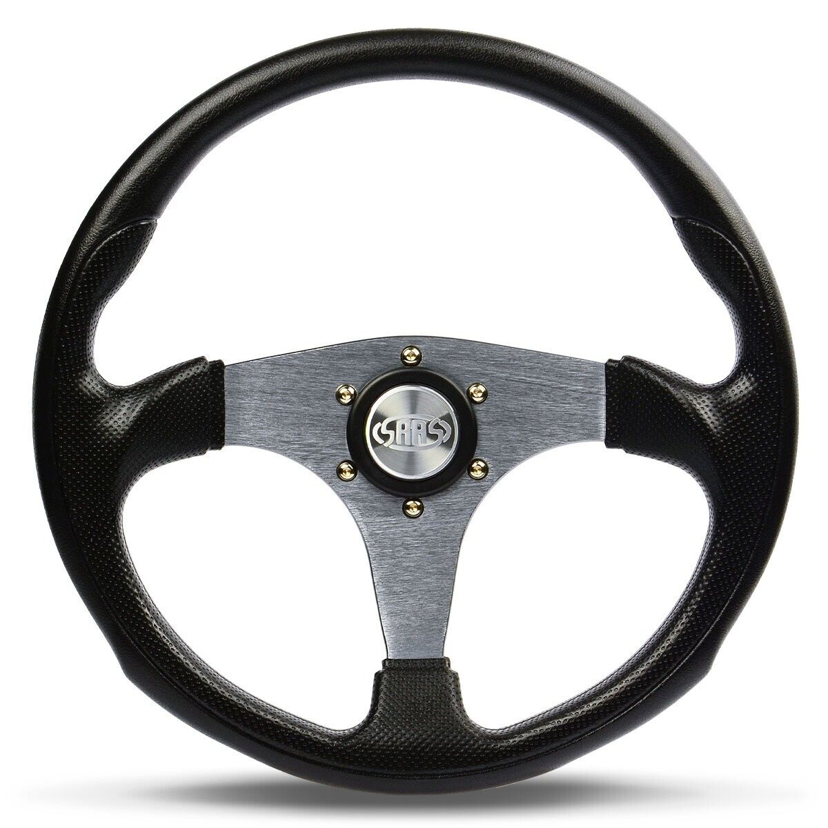 SAAS Steering Wheel Poly 350mm ADR Octane Titanium Spoke