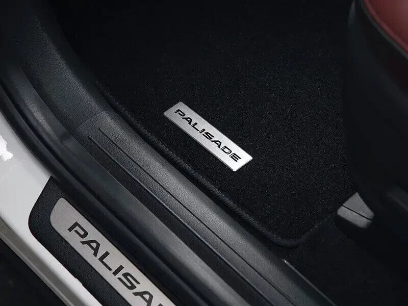 Genuine Hyundai Palisade 8 Seater Tailored Carpet Floor Mats Black Stitch
