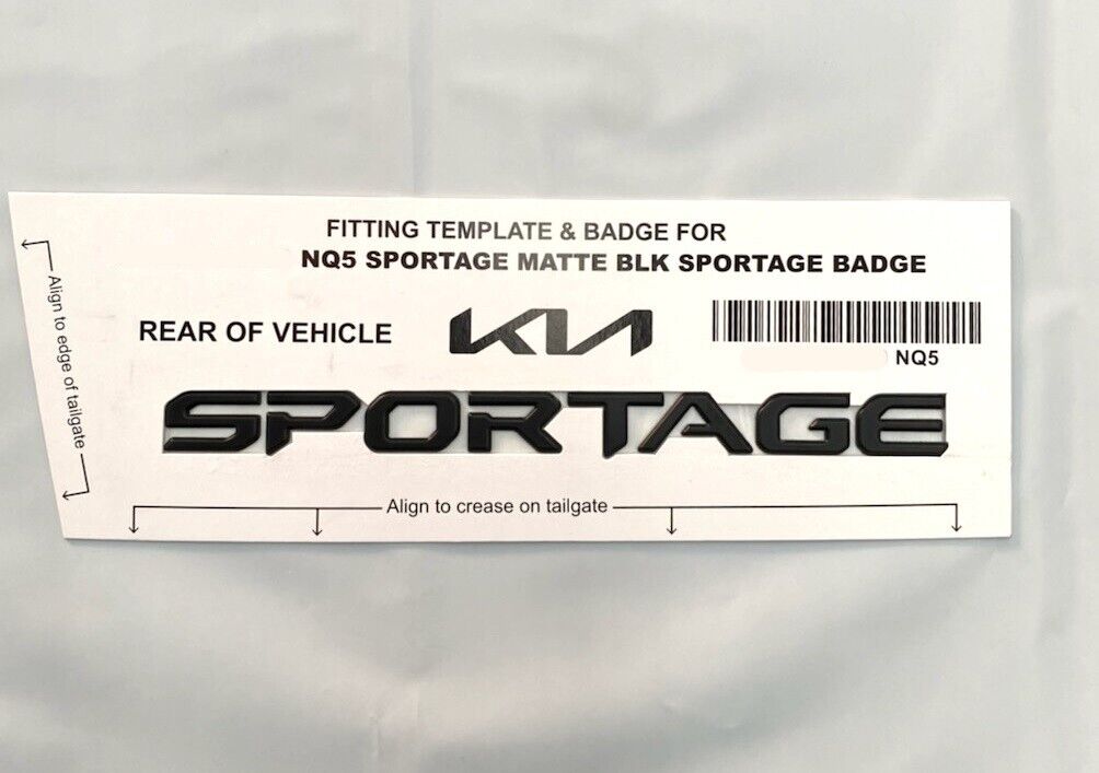 Genuine Blackout Badge Kit For Kia NQ5 Sportage Full Kit Front & Rear Set of 3