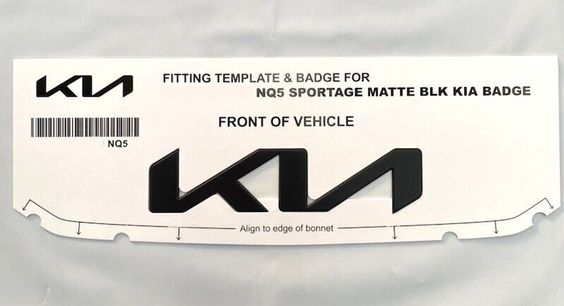 Genuine Blackout Badge Kit For Kia NQ5 Sportage Full Kit Front & Rear Set of 3
