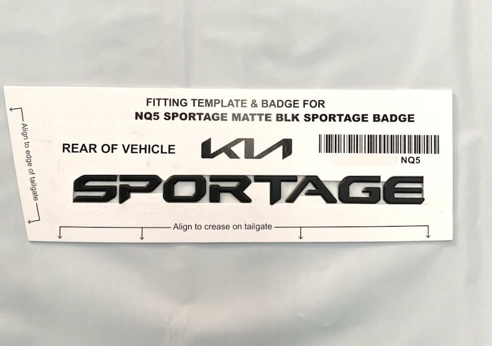 Genuine NQ5 Kia Sportage Blackout Badge Kit Full Set Of 3 Front & Rear New