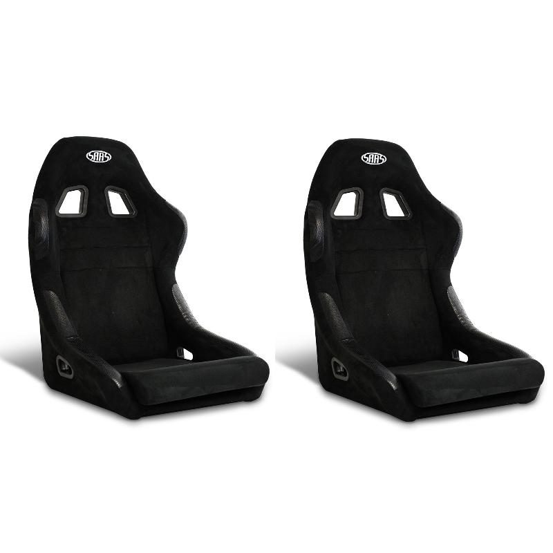 SAAS Seats (2) Fixed Back Mach II Black Suede ADR Compliant