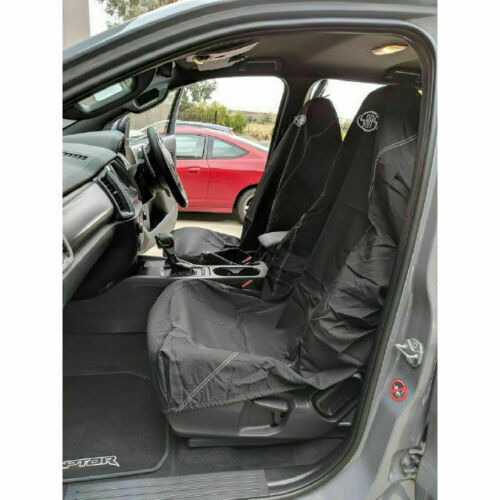 SAAS SC5011 Seat Cover Throw Over Cover / Protector Black with White Stitch