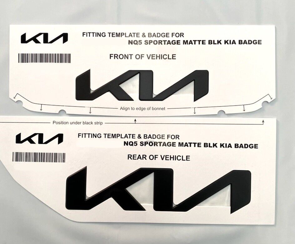 Genuine NQ5 Kia Sportage Matte Black Badge Kit Full Set Of 3 Front & Rear New