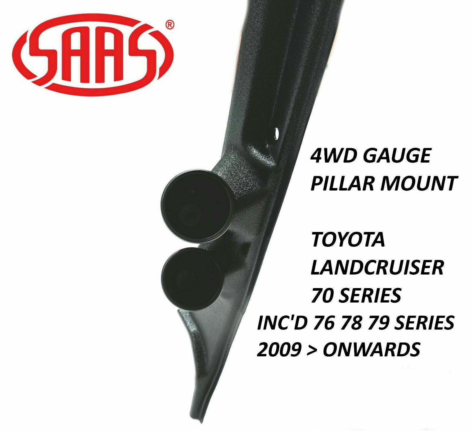 SAAS Gauge Pillar Pod for Toyota Landcruiser 70 Series 52mm Gauges 2009 > On