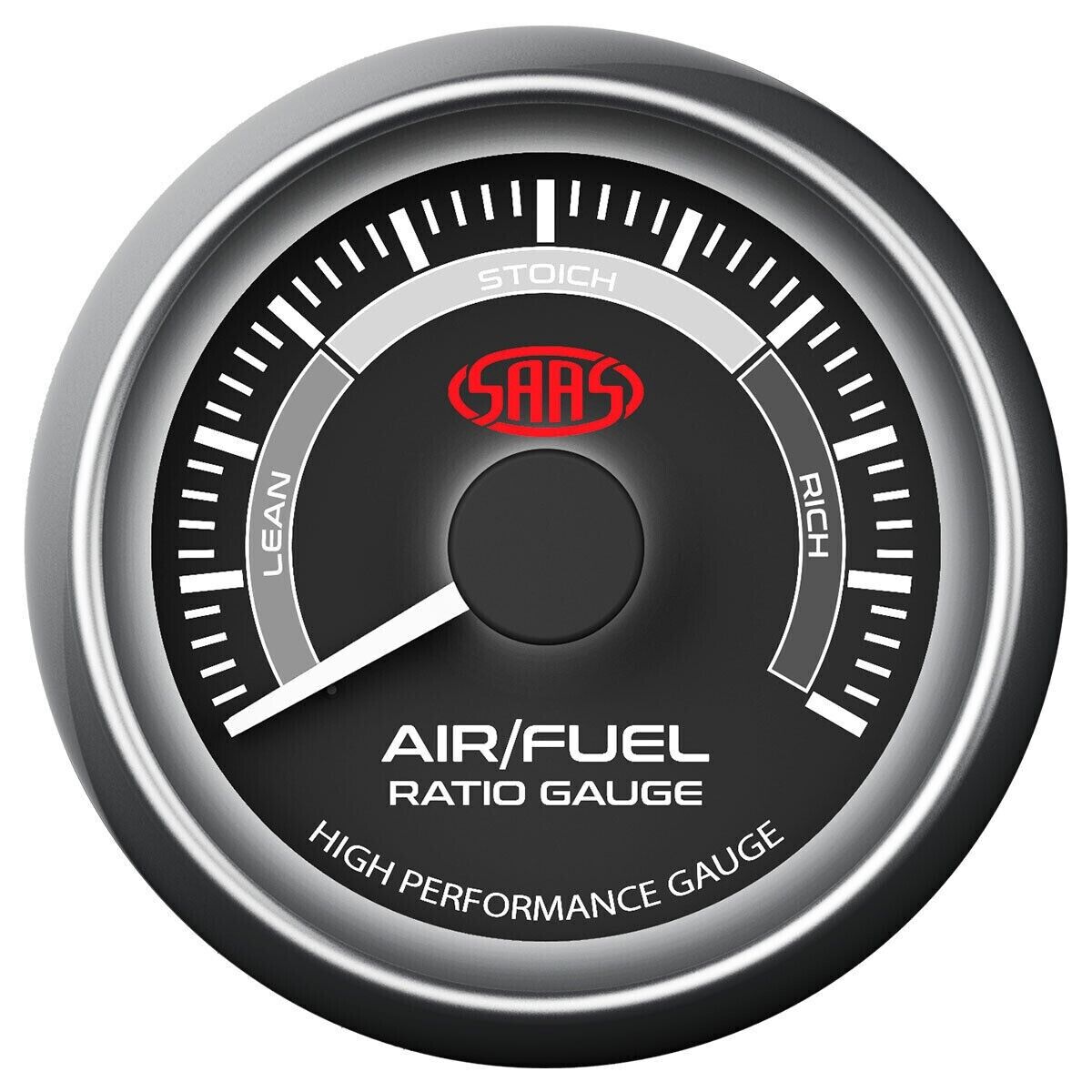 SAAS Muscle Series Air Fuel Ratio Gauge Rich Lean 52mm Black Narrow Band Stoich