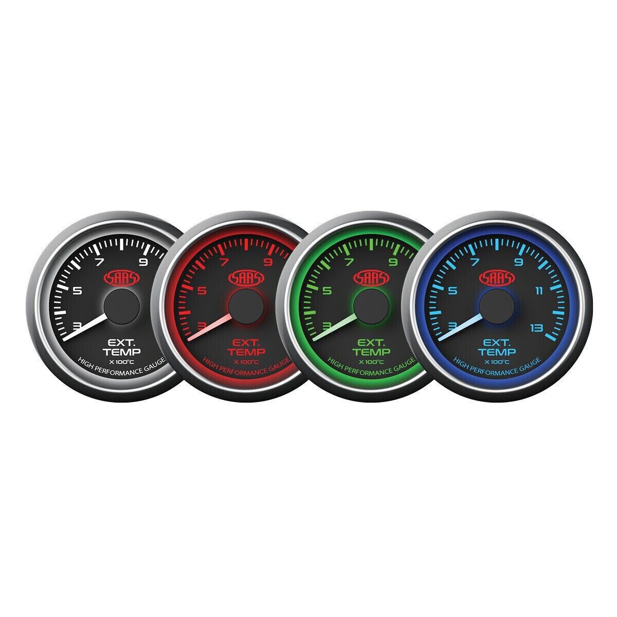 SAAS Muscle Series Diesel EGT & Boost 52mm 2in Analogue Gauge Combo Black Face