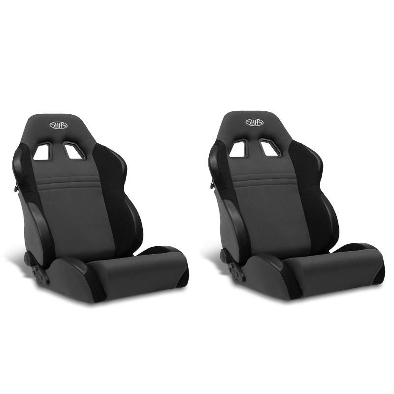 SAAS Vortek Seats (2)  Dual Recline Black/Grey ADR Compliant