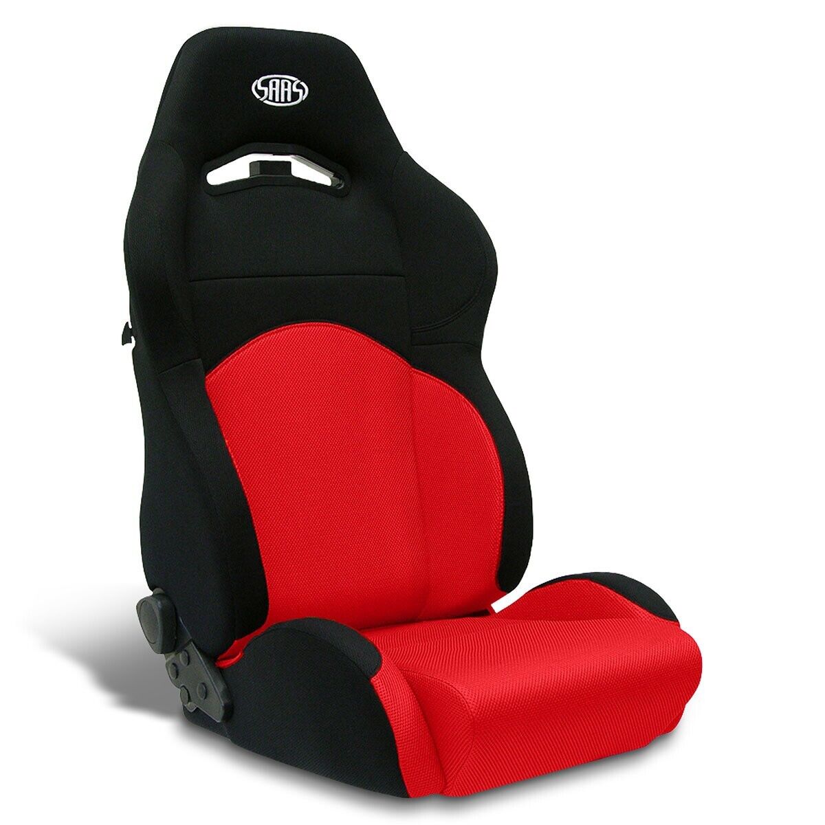 SAAS GT Seats (2) With Rails Dual Recline Black/Red ADR Compliant