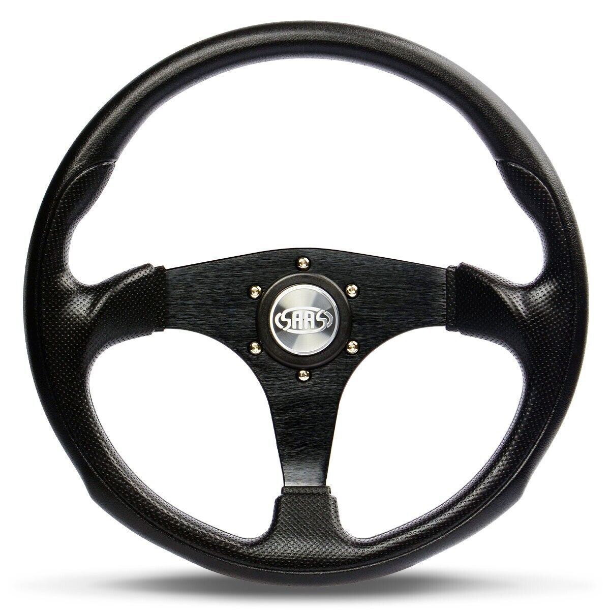 SAAS Steering Wheel Poly 350mm ADR Octane Black Spoke