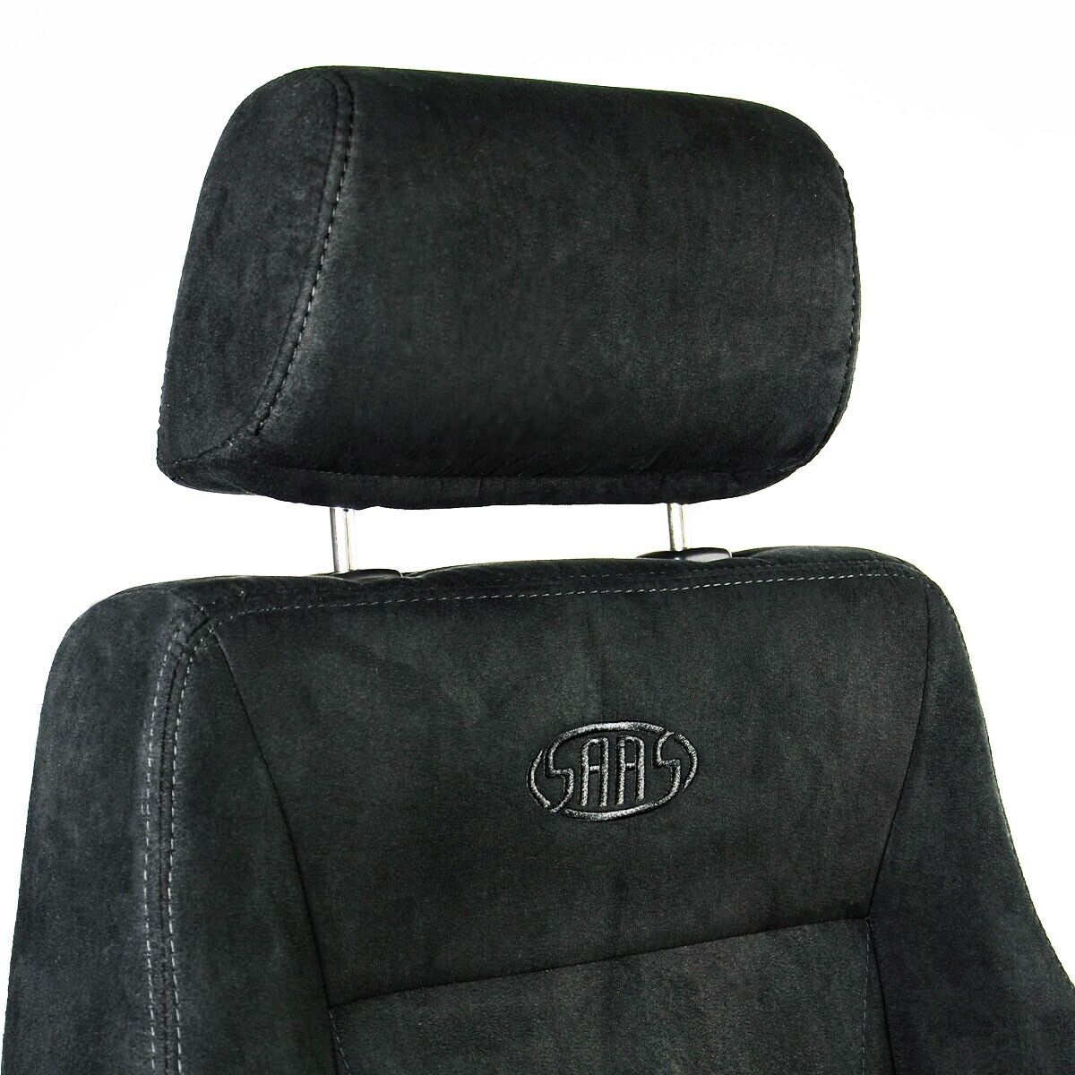 SAAS Trax 4X4 Seats (2) With Rails Black Water Repellant Cloth ADR Compliant