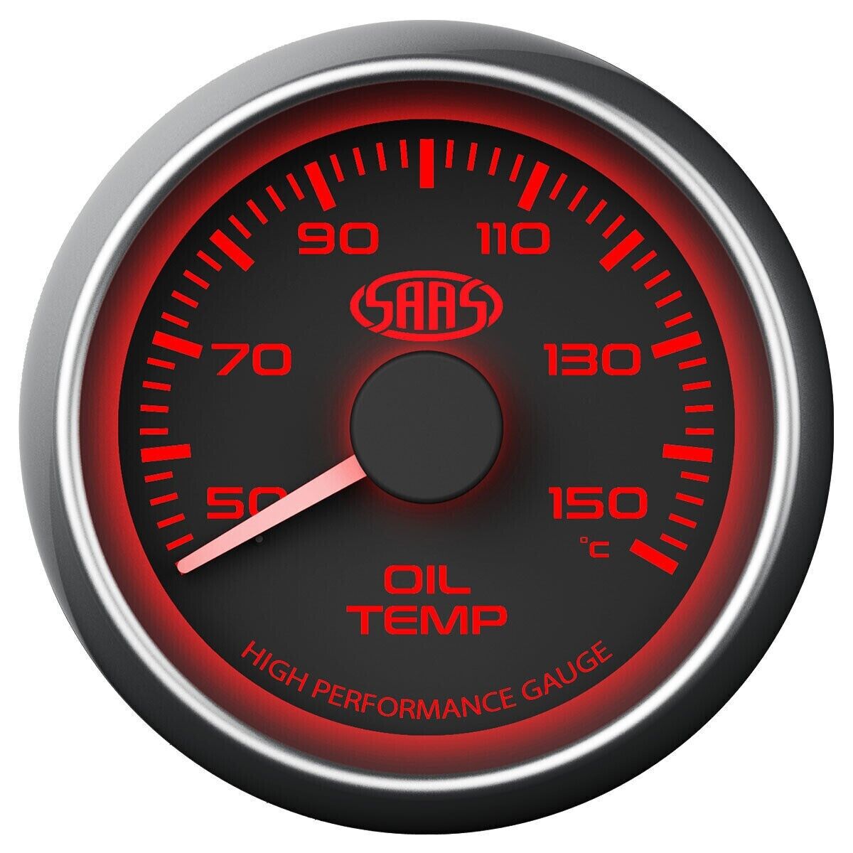 SAAS Performance Transmission Oil Temp 52mm Analog Black Face Gauge 4 Colour