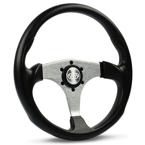 SAAS Steering Wheel Poly 350mm ADR Octane Brushed Alloy Spoke