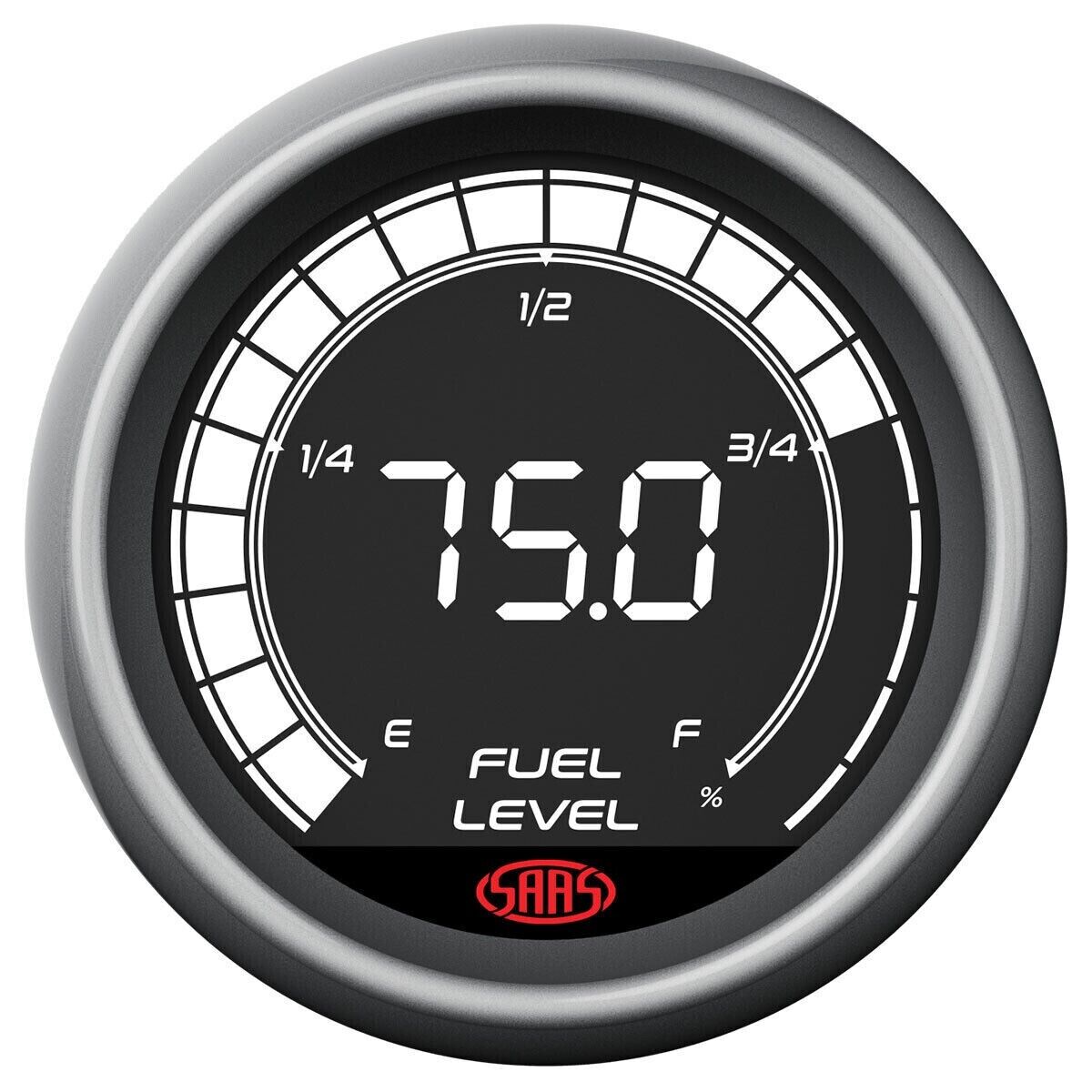 SAAS Fuel Level Gauge & Sender Unit 52mm/2" Digital Muscle Series & Tank Sender