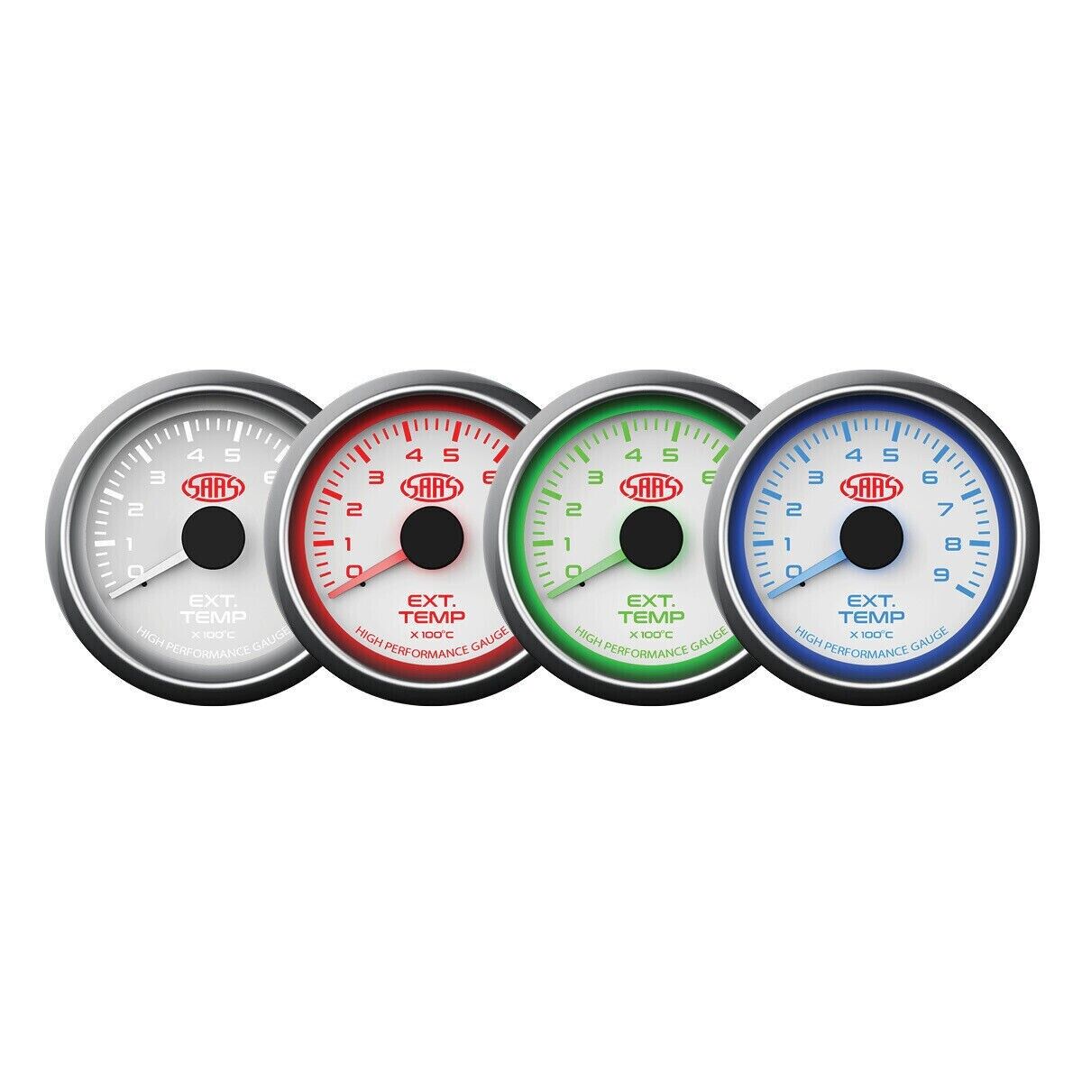 SAAS Muscle Series Diesel EGT & Boost 52mm 2in Analog Gauge Combo White Face