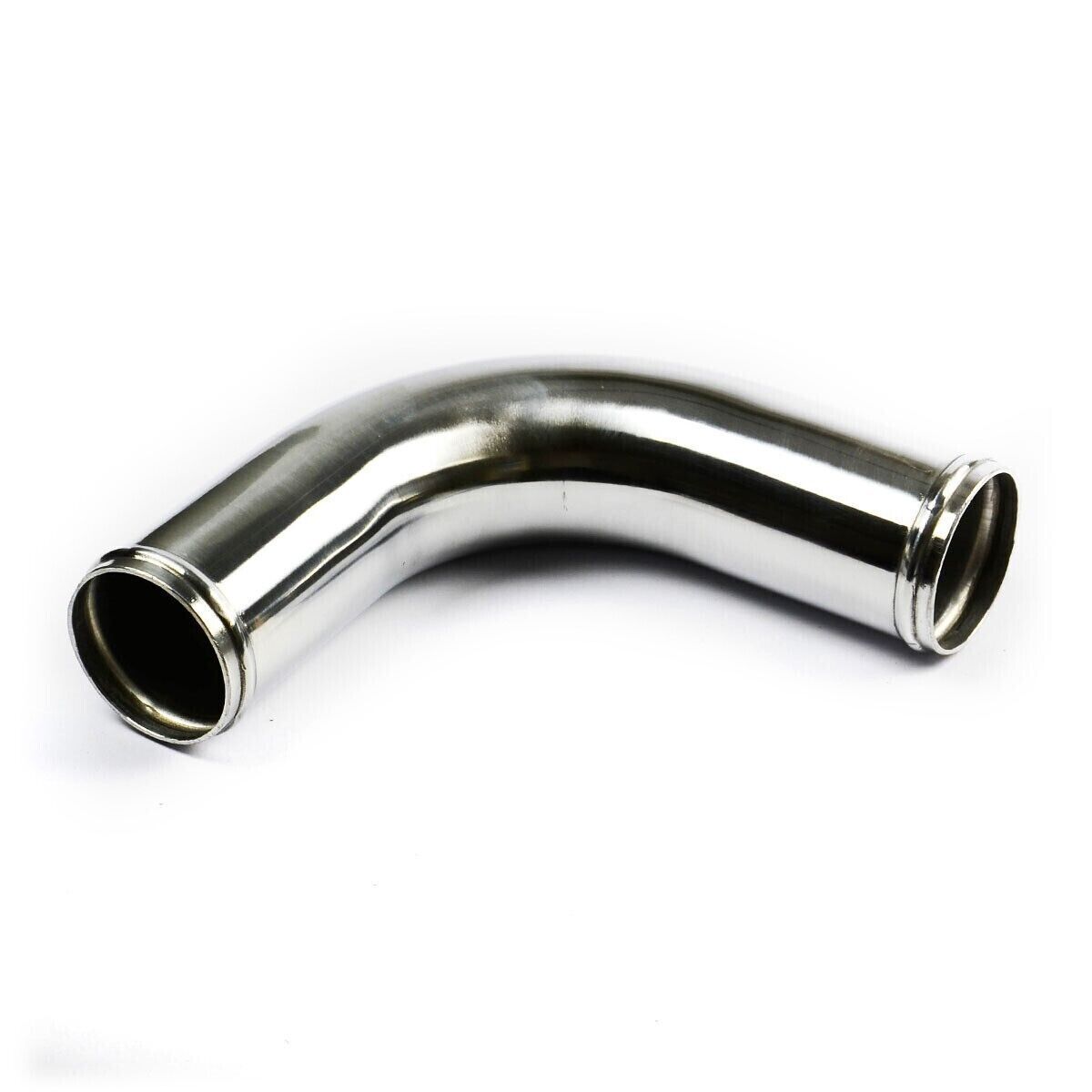 Genuine SAAS Aluminium Pipe Polished Finish 63mm Diameter x 90 Degree