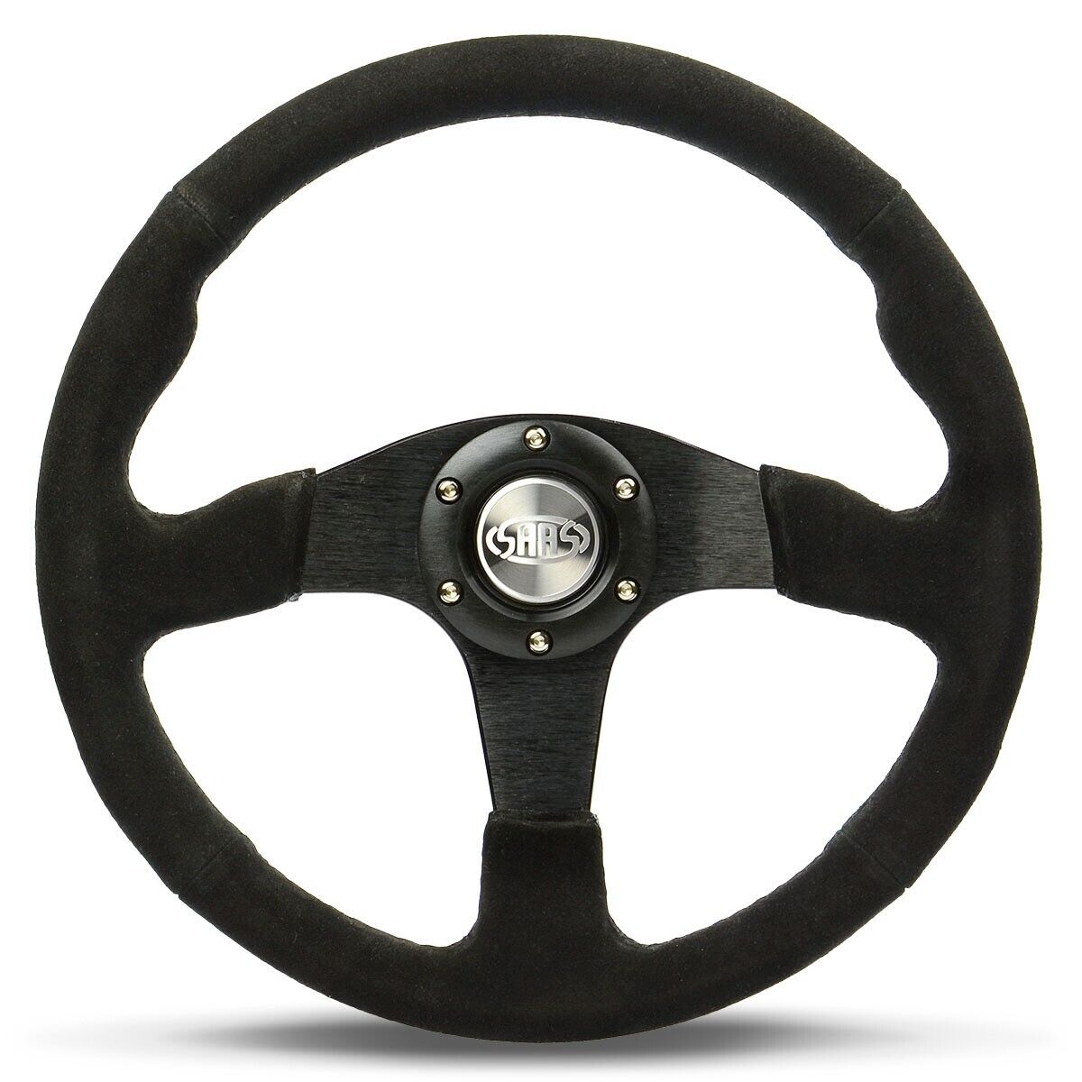 SAAS Steering Wheel Suede 14" ADR Black Spoke