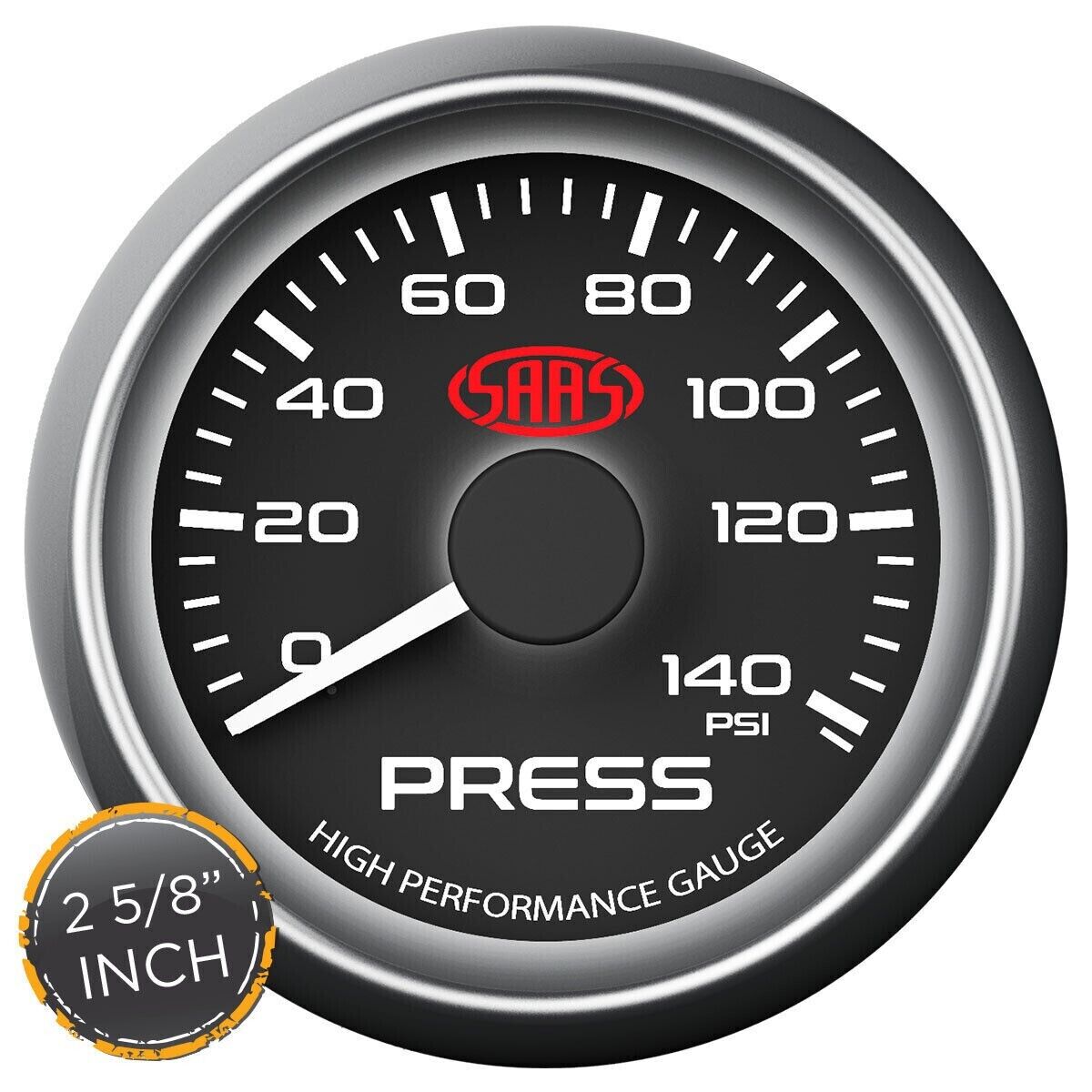 SAAS SG-OP258B Performance Oil Pressure 67mm Analog Gauge Black Face 4 Colour