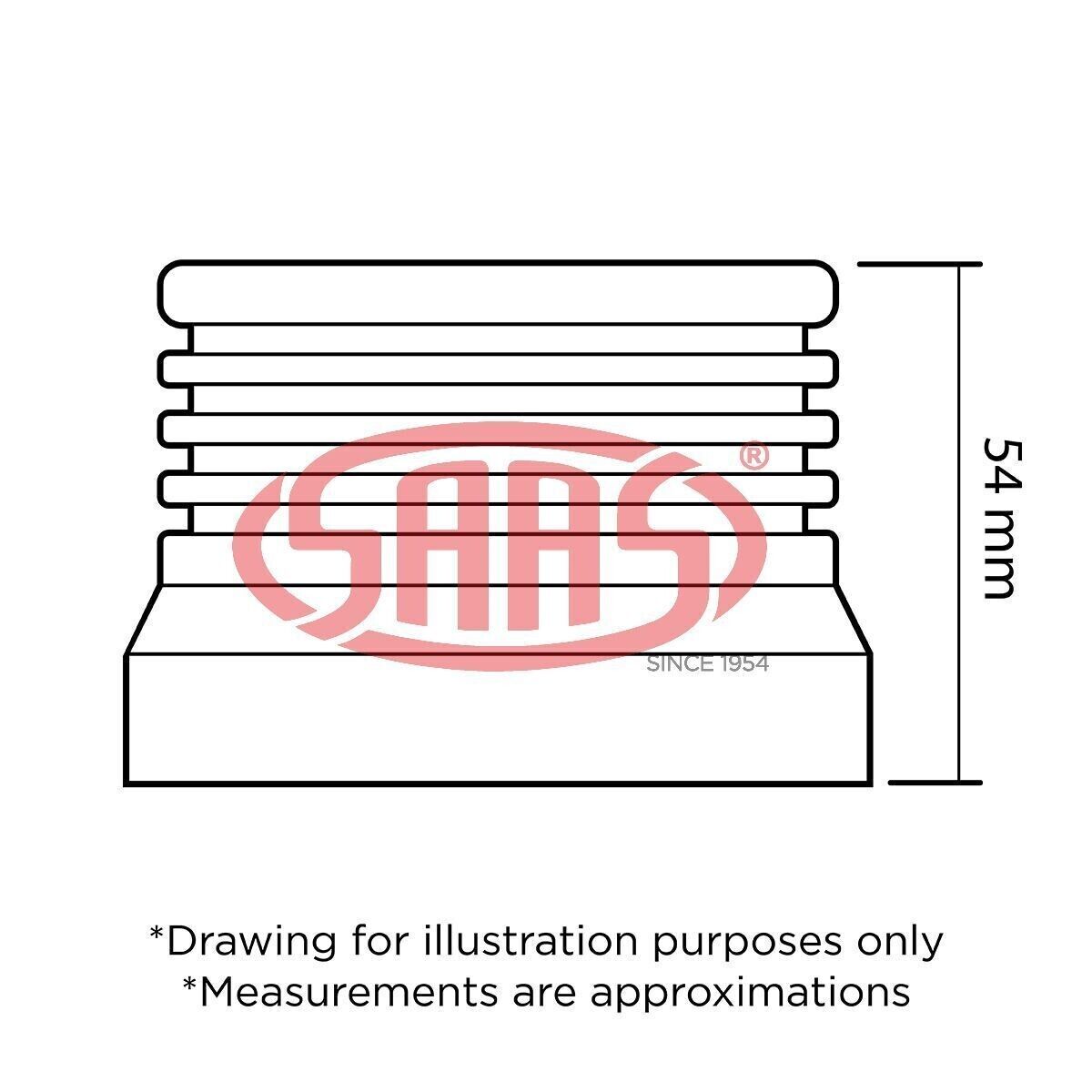 SAAS Boss Kit For Boat Keyway Shaft 12 Hole Pattern