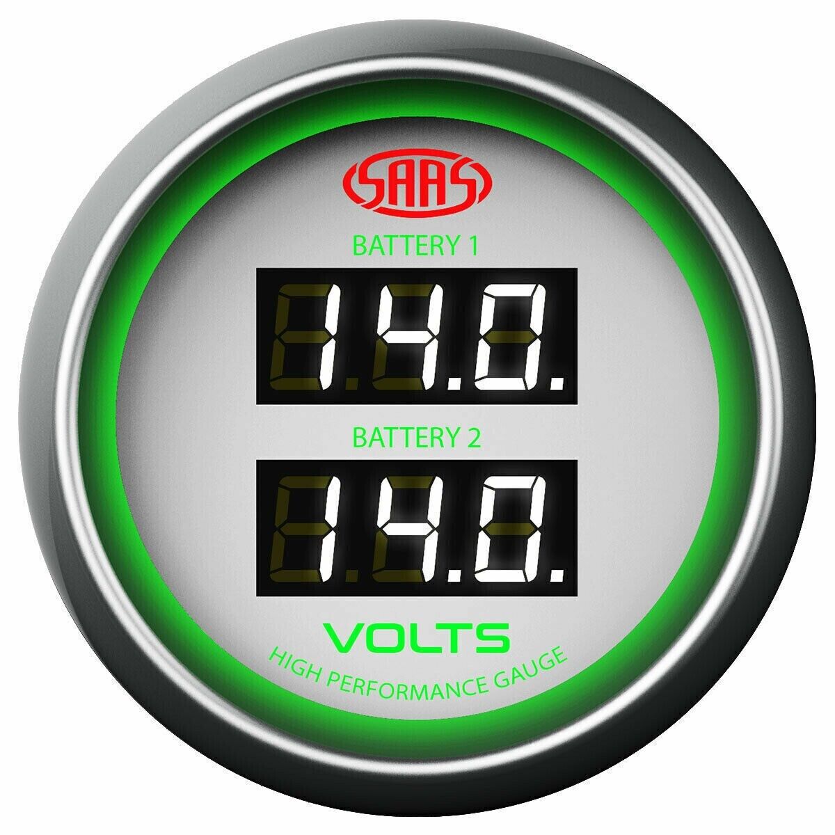 SAAS Muscle Digital Dual Volts Gauge Dual Reading 8-18Volts for Navara