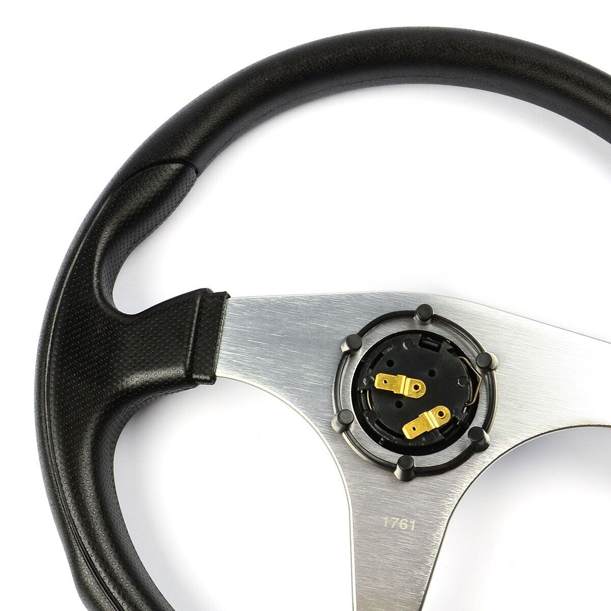 SAAS Steering Wheel Poly 350mm ADR Octane Brushed Alloy Spoke