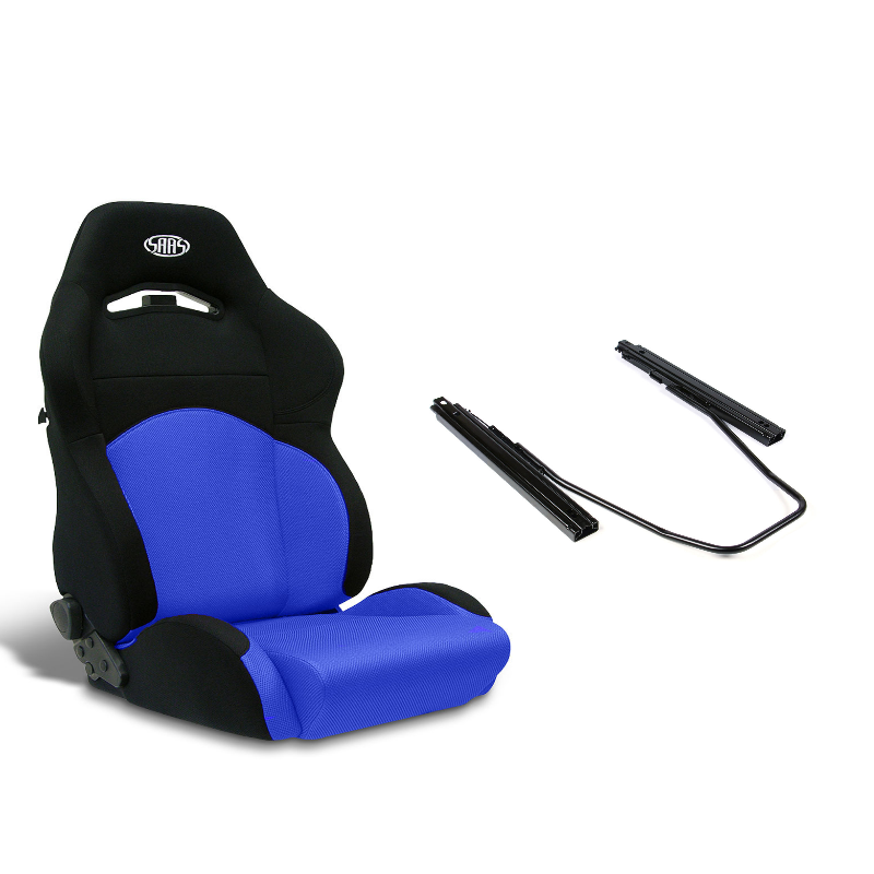 SAAS GT Seat (1) With Rails Dual Recline Black/Blue ADR Compliant