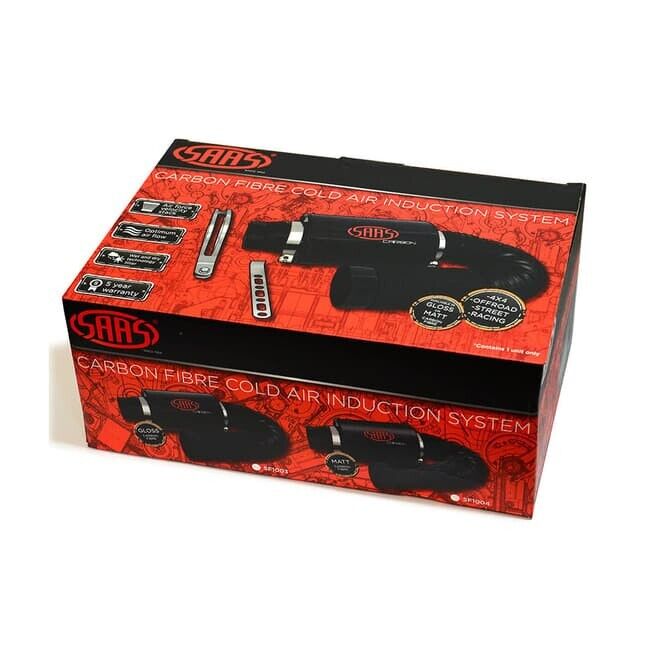 SAAS Performance Matte Carbon Fibre Air Filter Universal Cold Air Intake 76mm