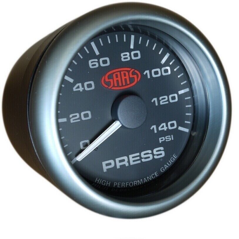 SAAS SG-OP258B Performance Oil Pressure 67mm Analog Gauge Black Face 4 Colour