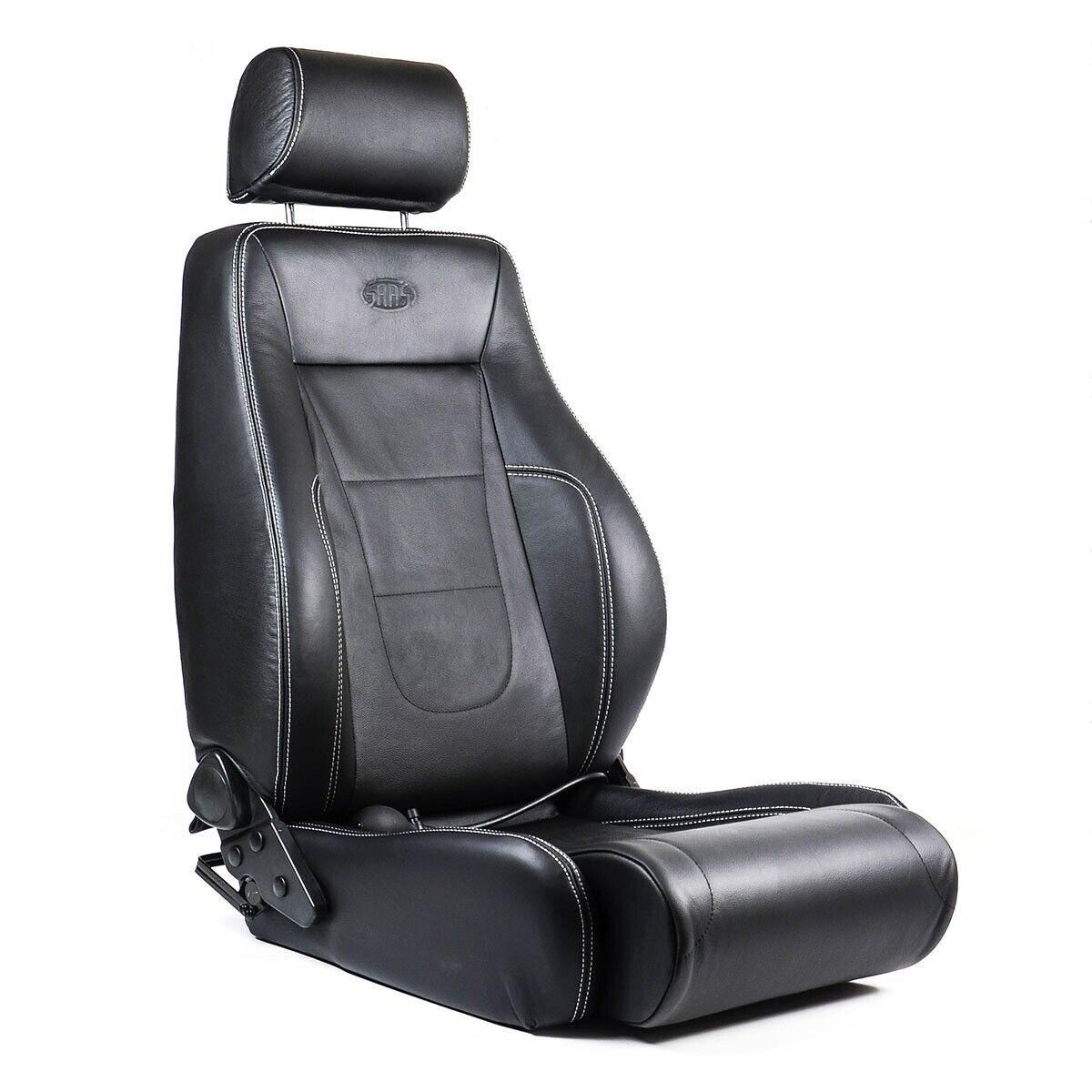 SAAS Trax 4X4 Seat (1) With Rails Premium Black Leather ADR Compliant