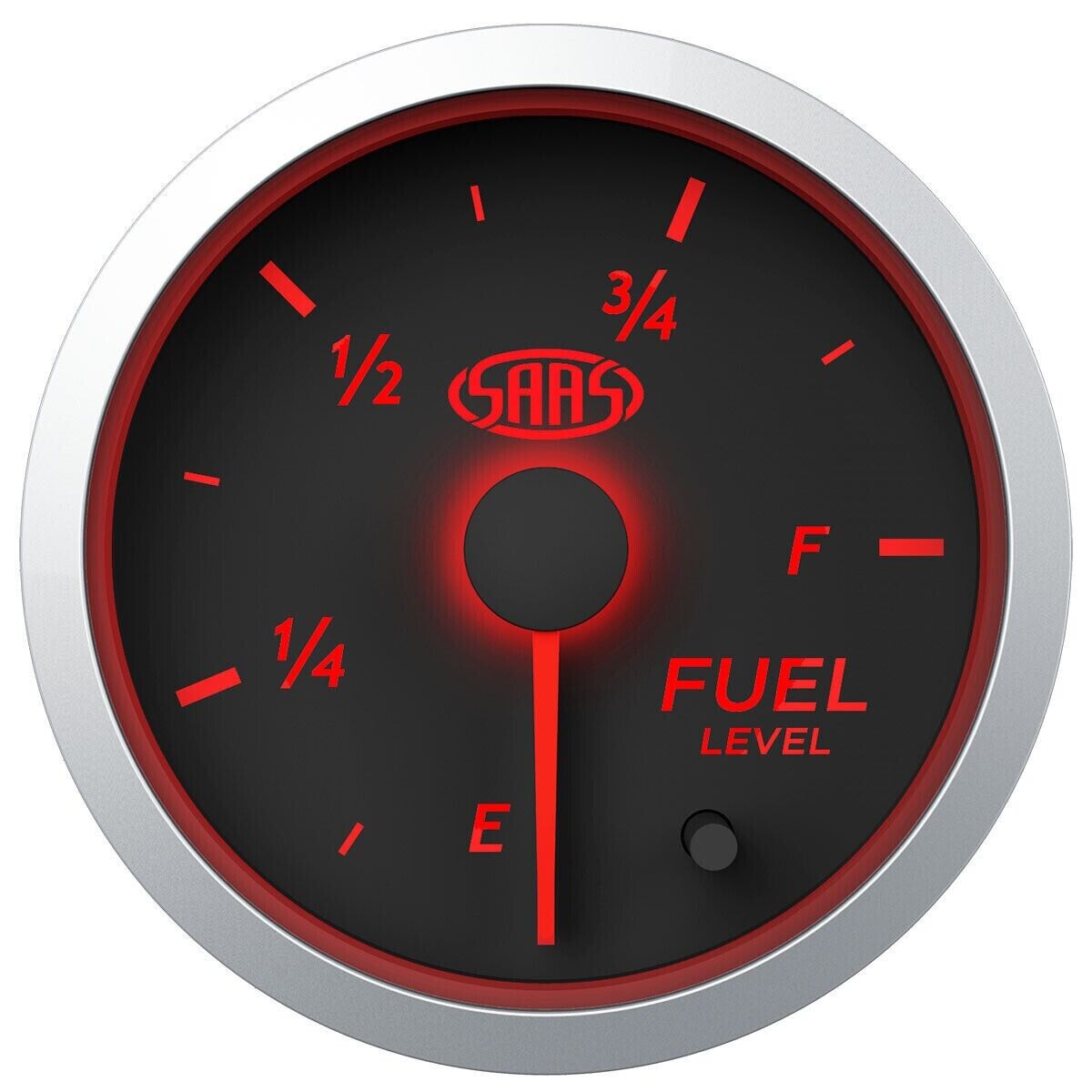 SAAS Streetline Series Fuel Sender & Fuel Level Gauge 52mm / 2" Black Face 7 LED