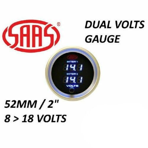 SAAS Gauge Dash Pod Oil Pressure & Dual Volts for Nissan Patrol GU Y61 2004-2016