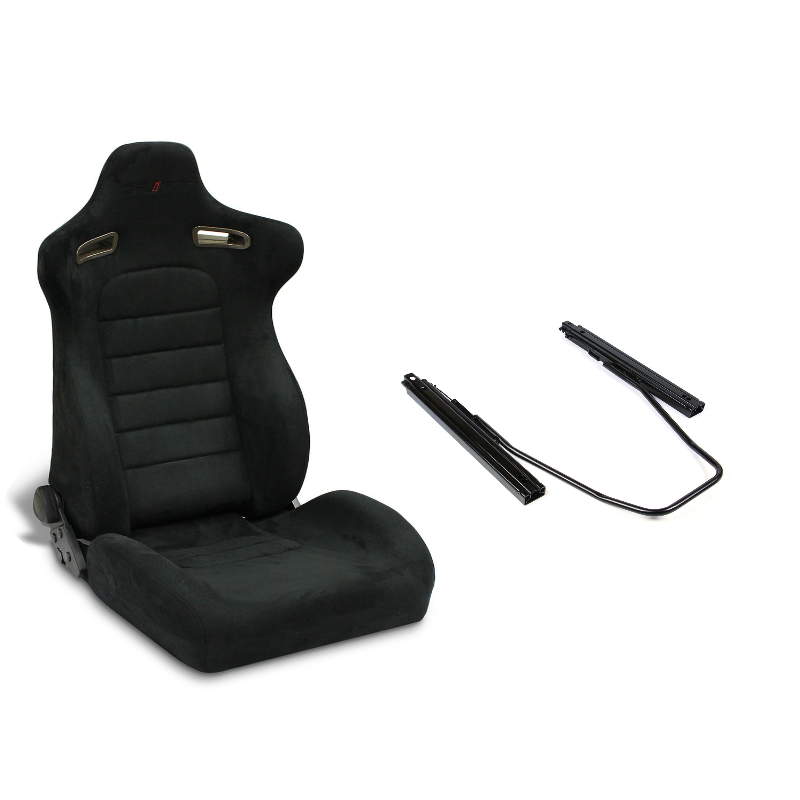 SAAS Drift Blade Seat (1) With Rails Black Alcantara ADR Compliant