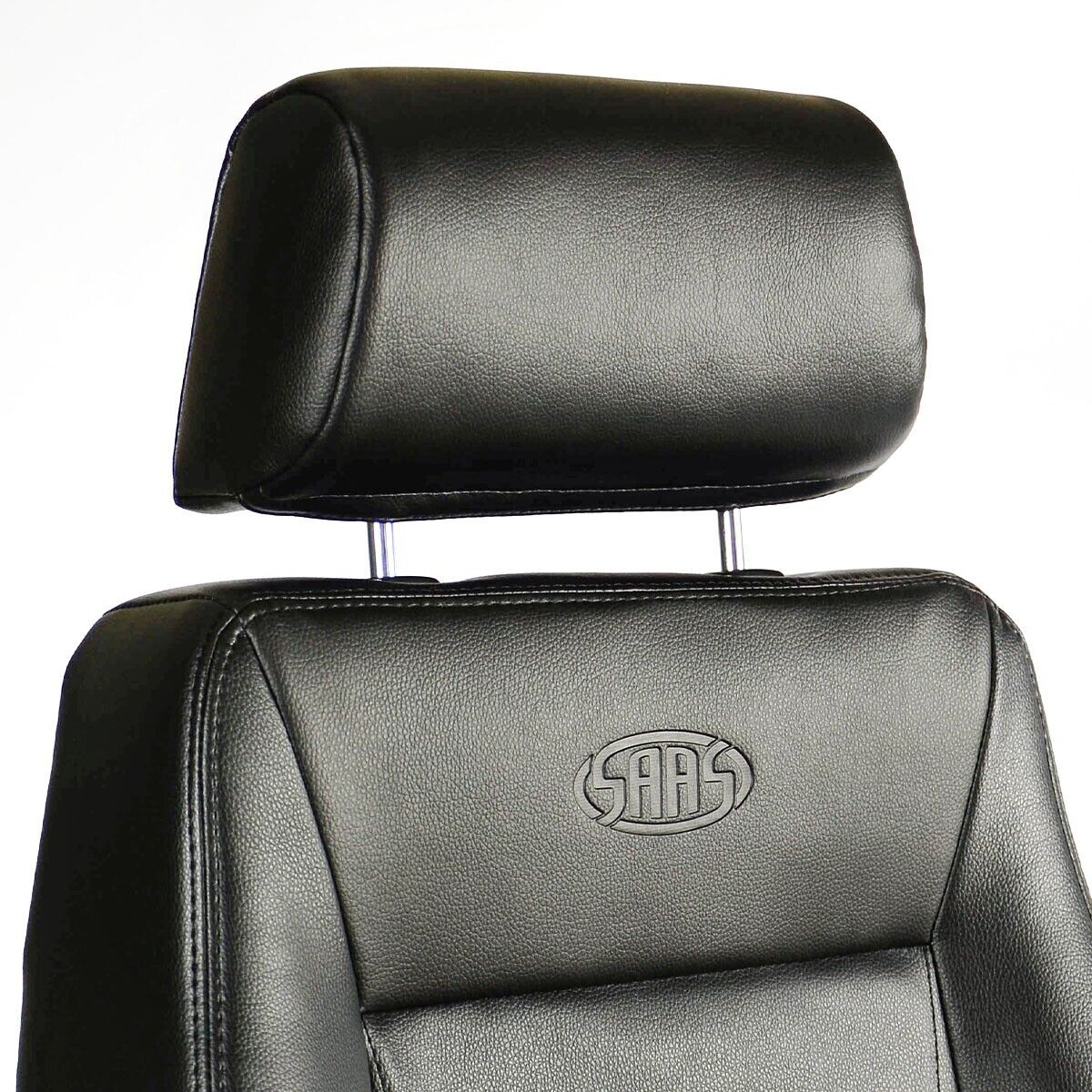 SAAS 4X4 Seats (2) With Rails Black PU ADR Compliant