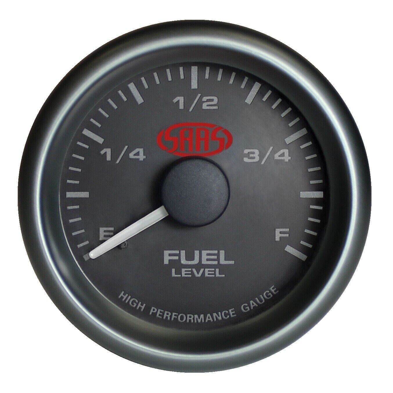 SAAS Fuel Level Gauge Muscle Series 52mm Black Uses Existing Fuel Tank Sender