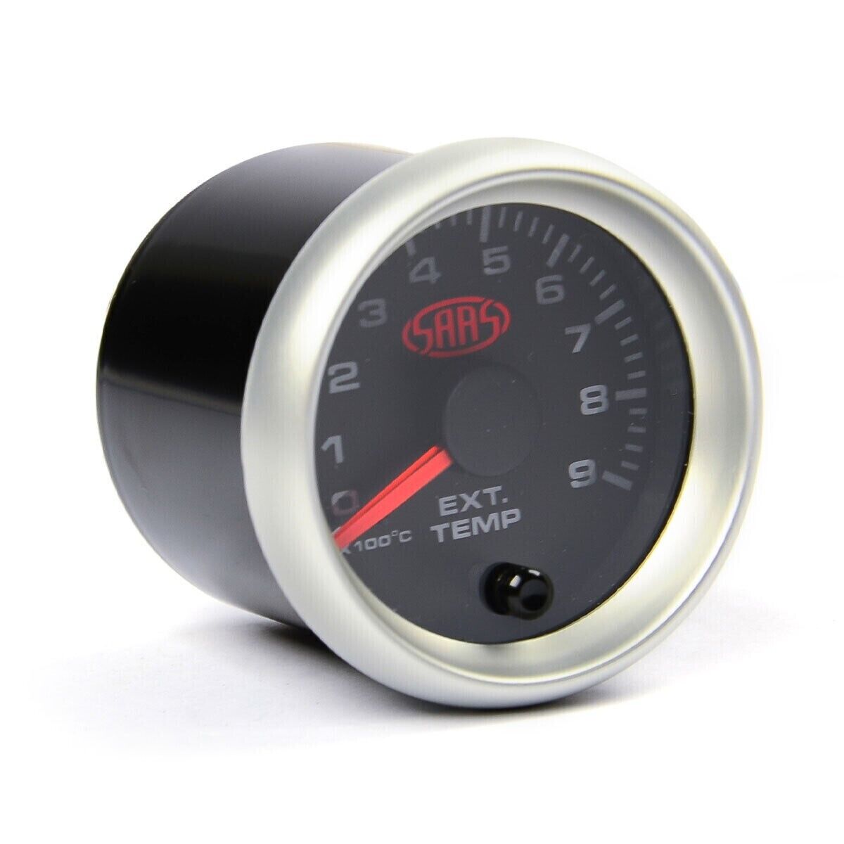 SAAS EGT Pyro 52mm 300>1300 Deg Analog Electric Gauge Black Face / Silver Rim